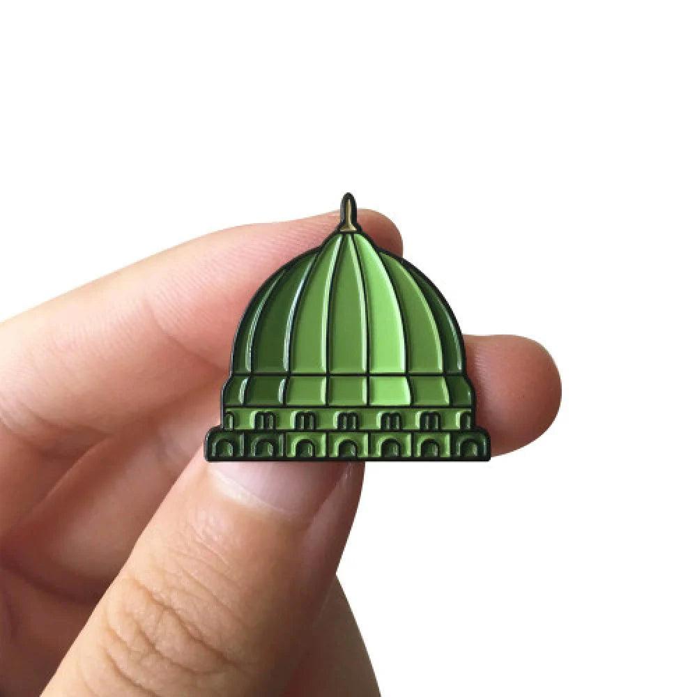 Green Dome Magnet Pin - Ilhaam UK