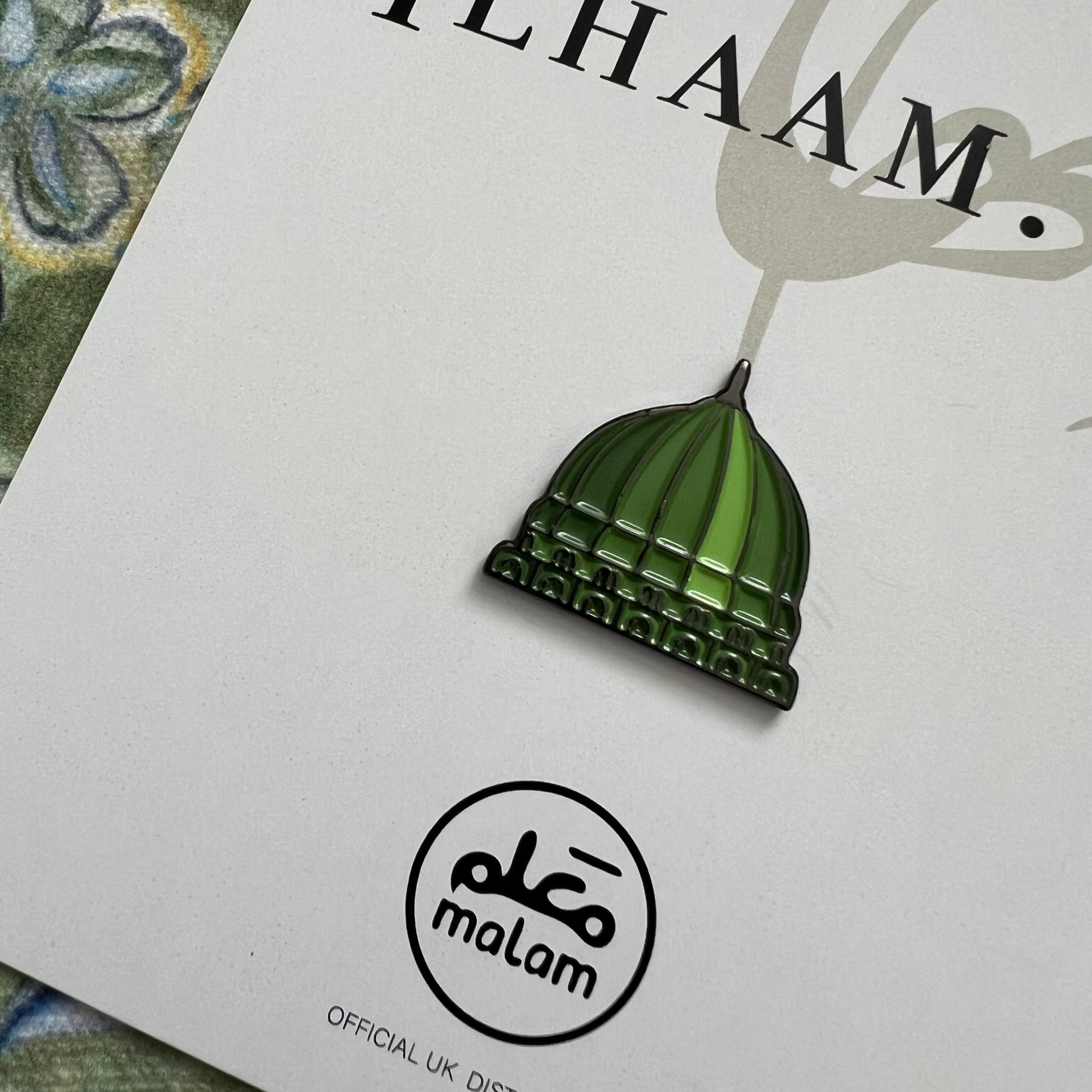 Green Dome Magnet Pin - Ilhaam UK